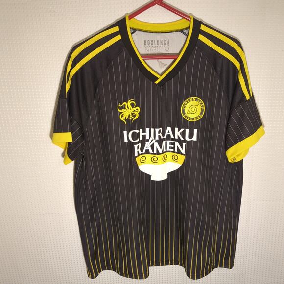 BoxLunch Naruto Shippuden XL Ichiraku Ramen Hidden Leaf Soccer Jersey Uzumaki 7 - Picture 1 of 6